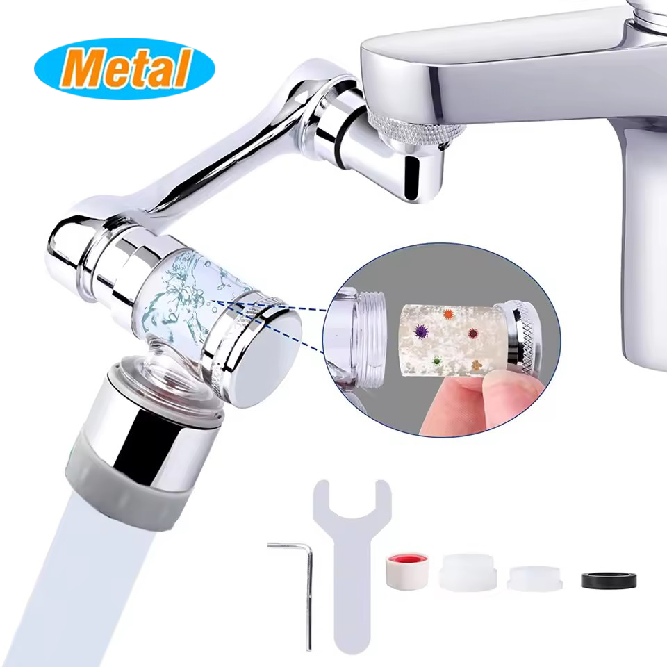 Basin Mixer Tap - Universeller Wasserhahnverlängerung aus Metall mit Filter