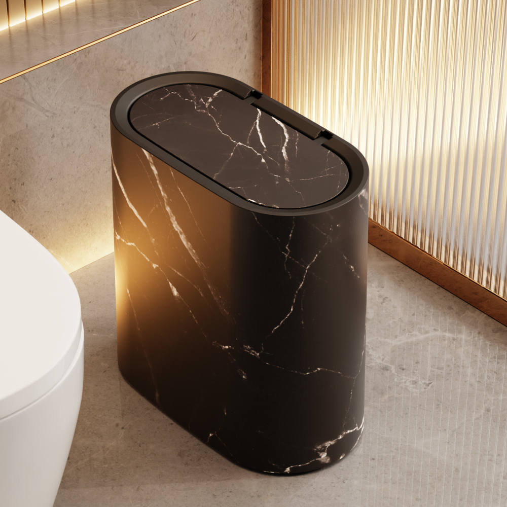 Home Essentials Bathroom Storage - Minimalistischer, schlanker Mülleimer für schmale Spalten,