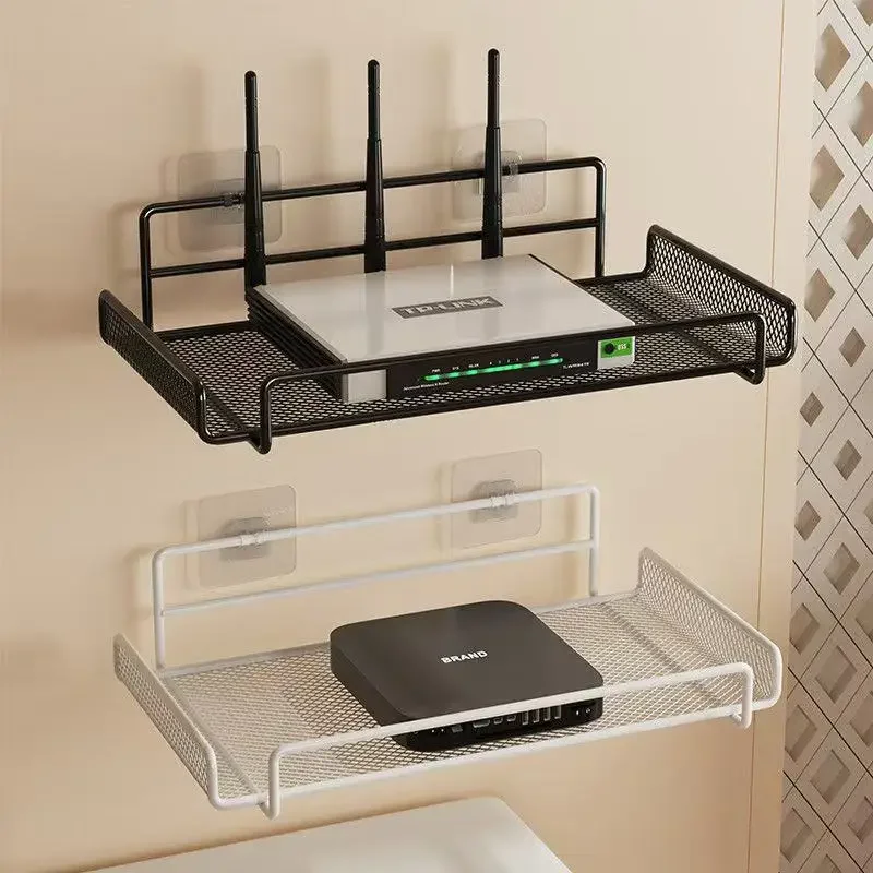 Home Bathroom Organizer - Wandmontiertes Router-Regal aus Edelstahl, Ohne Bohren,