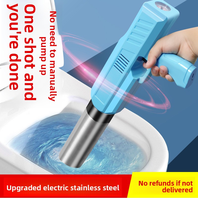 Plunger Toilet - Elektrischer Toilettenreiniger, Hochdruck-Abflussreiniger, Leistungsstarker Kanalverstopfungsentferner, Tragbares