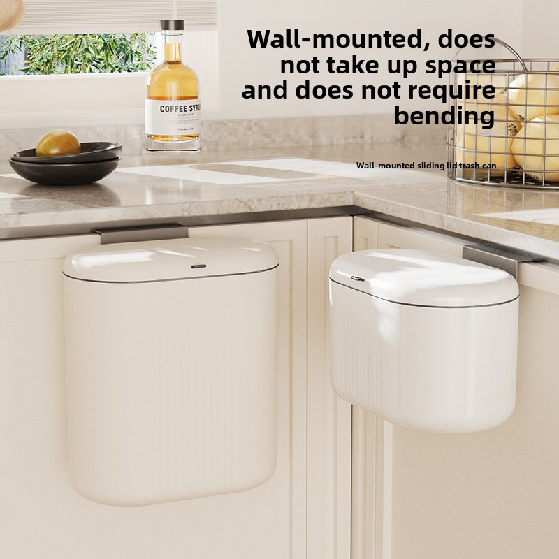 Home Essentials Bathroom Storage - Wandmontierter großer, ausziehbarer Mülleimer für die