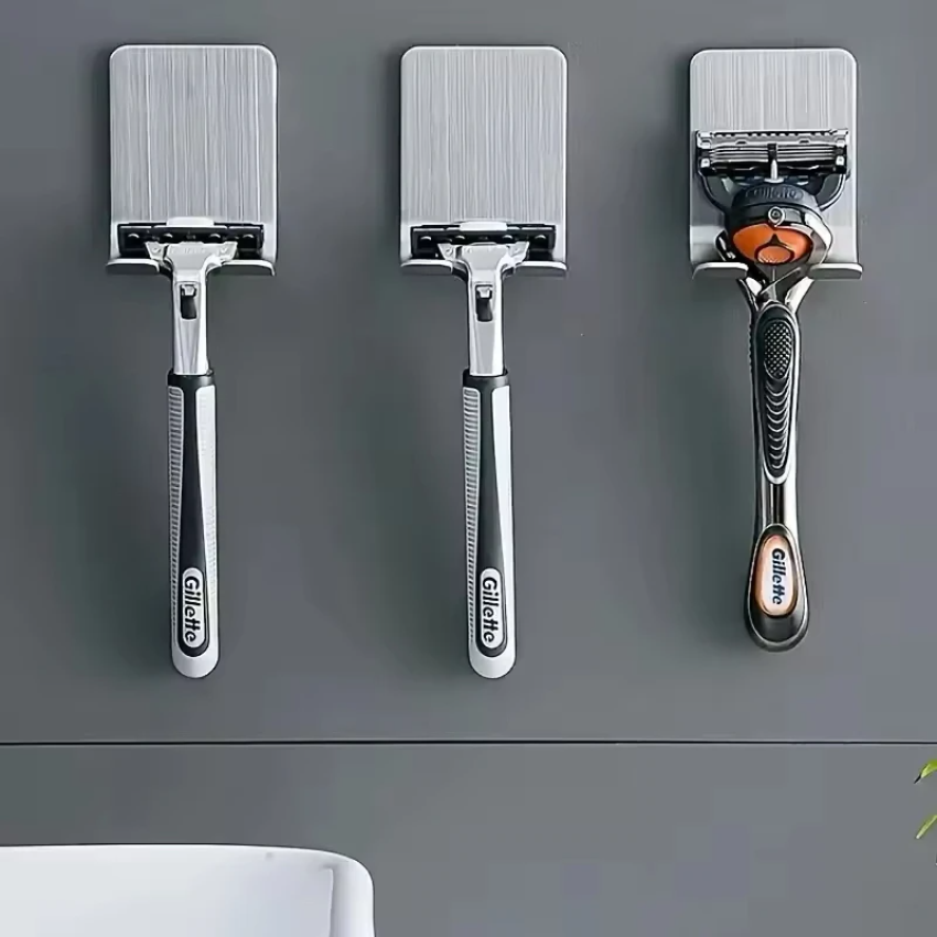 Home Edit Bathroom Storage - 2 Stück Rasiererhalter aus 304 Edelstahl,