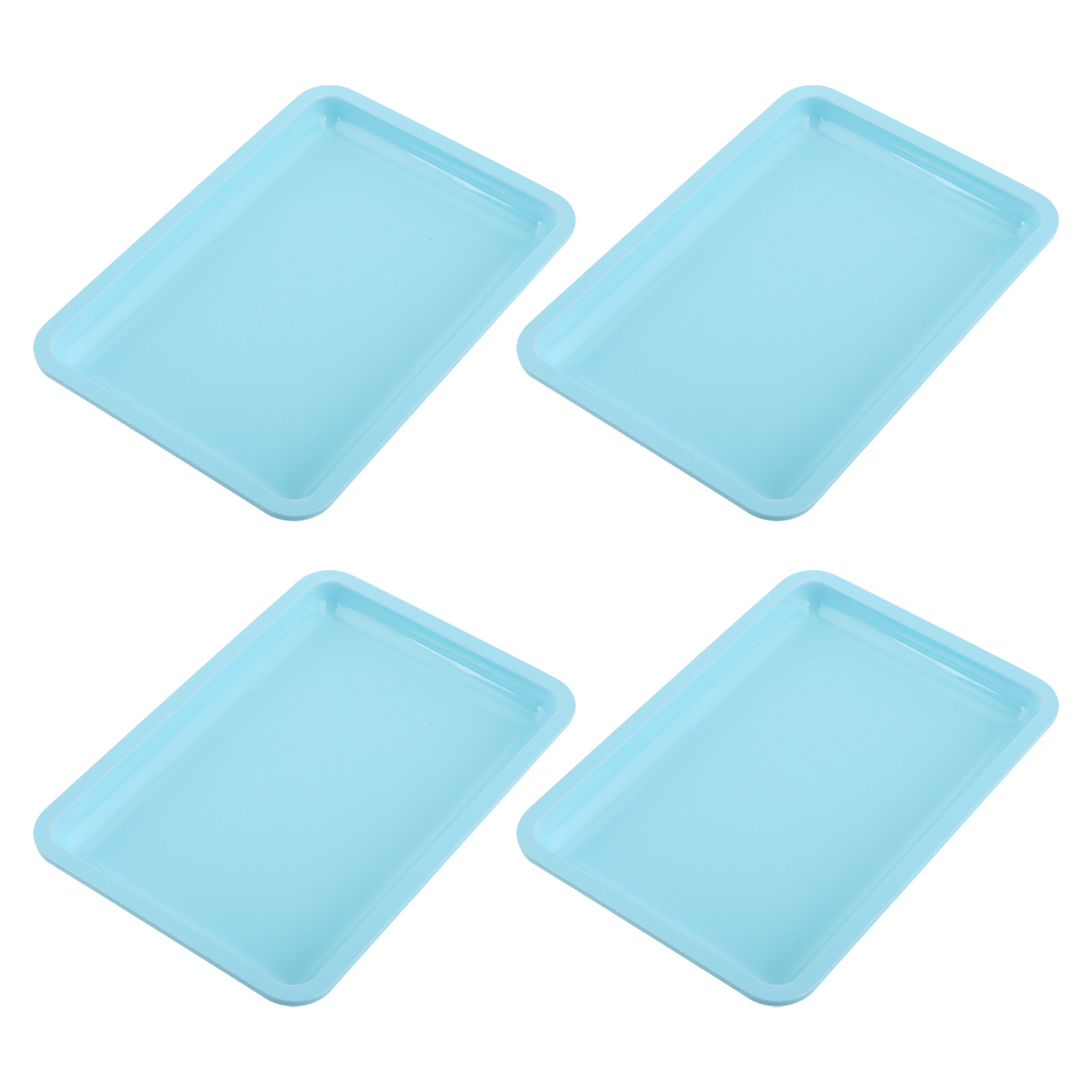 Home Bathroom Organizer - 4 Stück Nagel-Display-Schalen aus Edelstahl –