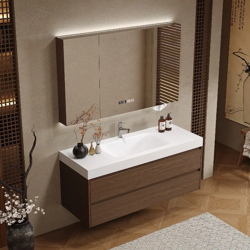 Holz-Trennwände Badezimmerschr – Home Bathroom Vanity Combo Bewertung und Preis