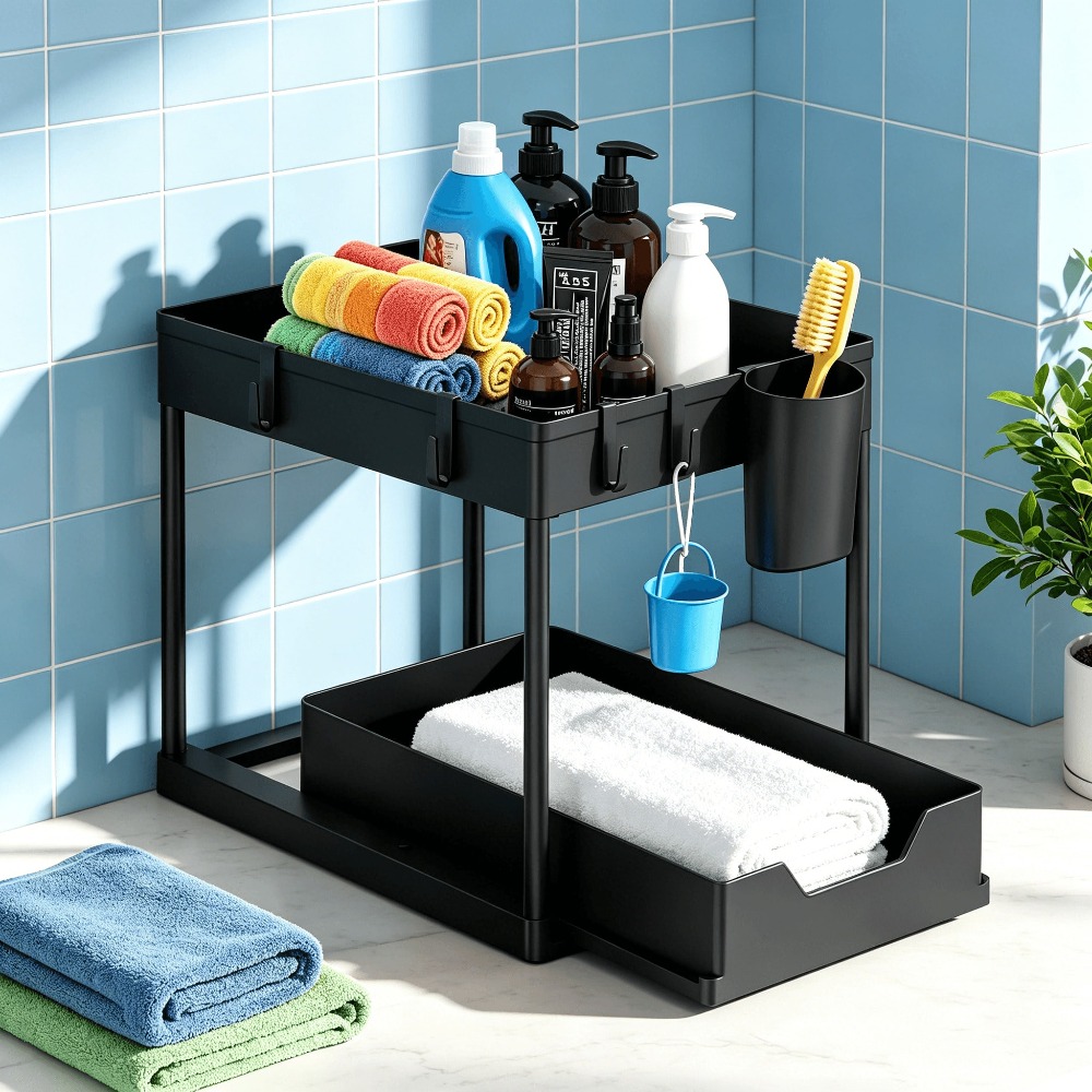 Badezimmer-Organizer, 2-stöcki – Home Edit Bathroom Storage Bewertung und Preis