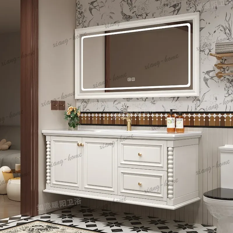 Kleiner Badezimmerschrank aus  – Home Bathroom Vanity Combo Bewertung und Preis