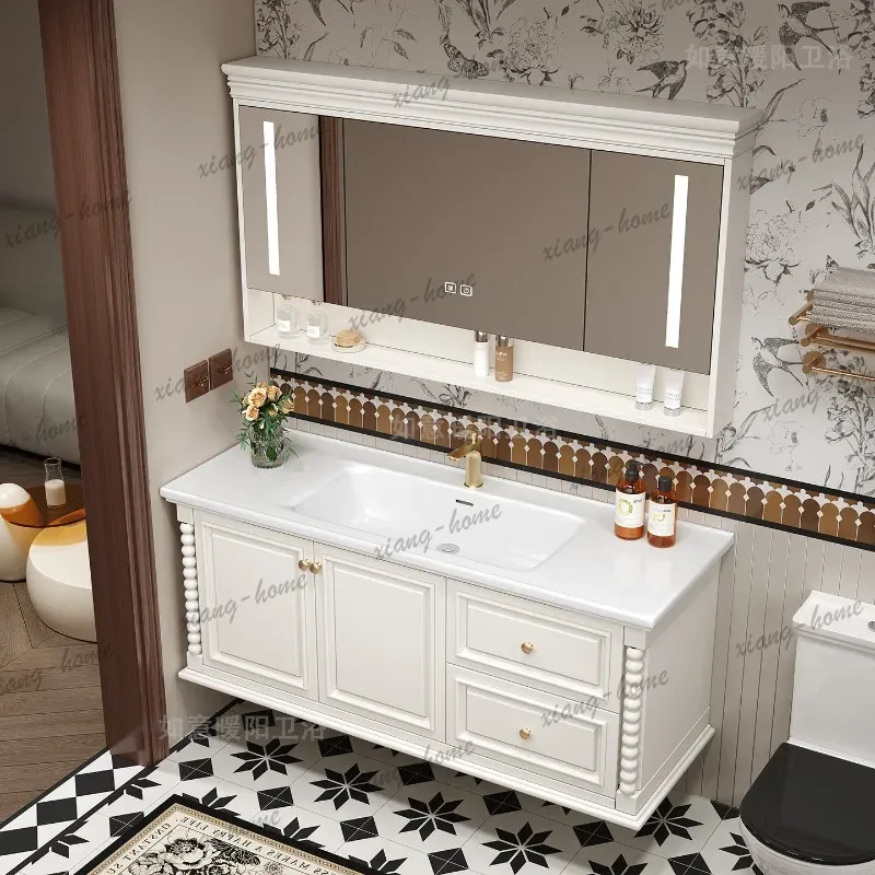 Kleiner Badezimmerschrank aus  – Home Bathroom Vanity Combo Bewertung und Preis