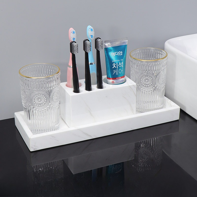 Marmor-Waschtisch-Tablett, Bad – Home Bathroom Organizer Bewertung und Preis