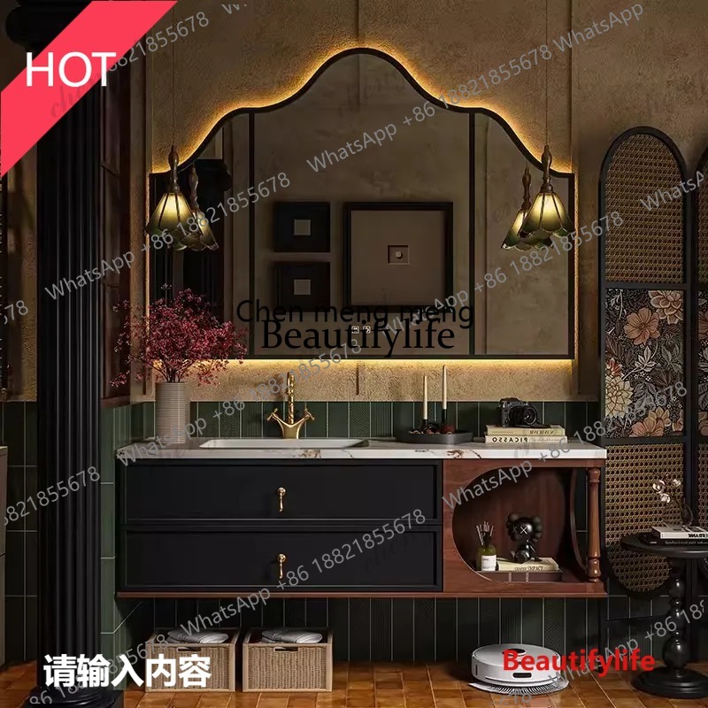 03 Französischer Retro Massivh – Home Bathroom Vanity Combo Bewertung und Preis