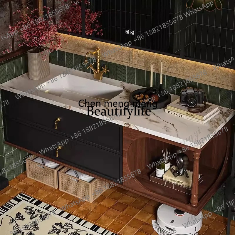 03 Französischer Retro Massivh – Home Bathroom Vanity Combo Bewertung und Preis