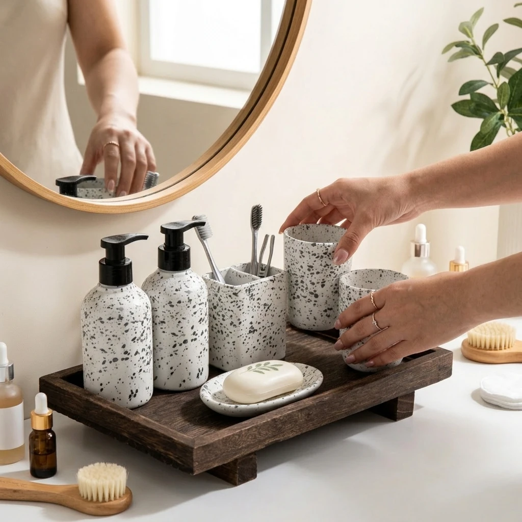 Retro Holz-Schreibtisch-Aufbew – Home Edit Bathroom Storage Bewertung und Preis