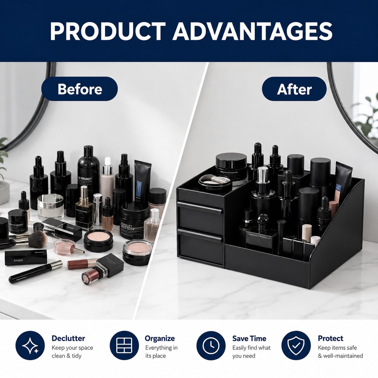 Make-up-Organizer, 2 Schublade – Home Edit Bathroom Storage Bewertung und Preis